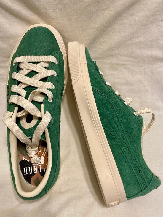Puma Shoes - NWOT, SZ 8, Puma Vulc Trophy Hunting Sneakers, Green Suede